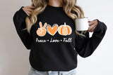 Peace Love Fall T-Shirt, Thanksgiving Shirt, Pumpkin Spice Tee, Fall Shirt, Autumn Shirt - Nesta Tees