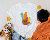 Thankful Shirt, Thanksgiving Shirt, Peace Turkey Thankful Shirt, Family Dinner Shirt, Turkey Day Shirt, Thanksgiving Tee - Nesta Tees