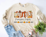 Thanksgiving Nana Shirt, Thankful Grandma Shirt, Thanksgiving Mimi Shirt, Pumpkin Mom Shirt, Custom Grandma Pumpkin Patch Shirt - Nesta Tees