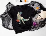 Trick or Treat Dinosaur Sweatshirt, Rawr Dinosaur Halloween Mummy Shirt, Halloween Shirt, TRex halloween Shirt, Spooky Season Tee - Nesta Tees