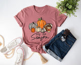 Tis The Season Fall Shirt, Coffee Fall Leaf Football Shirt, Pumpkin Shirt, Football mom Shirt, Fall Season Shirt, Fall Football Coffee Shirt - Nesta Tees