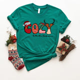 Cozy Season Merry Christmas Sweatshirt, Christmas Santa Hat Shirt, Reindeer Xmas Sweatshirt, Winter Holiday Shirt, Get Cozy Sweatshirt - Nesta Tees