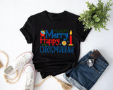 Merry Happy Chrismukkah Shirt, Shine and Bright Like a Menorah, Hanukkah Shirt, Chanukah Shirt, Festival of Lights, Jewish Celebration - Nesta Tees