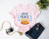 Love Peace Latkes Shirt, Happy Hanukkah Shirt, Shine and Bright Like a Menorah, Chanukah Shirt, Festival of Lights, Jewish Celebration - Nesta Tees