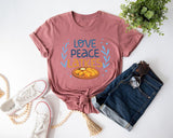 Love Peace Latkes Shirt, Happy Hanukkah Shirt, Shine and Bright Like a Menorah, Chanukah Shirt, Festival of Lights, Jewish Celebration - Nesta Tees