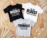 Siblings Shirts, Oldest, Middle, And Youngest Shirts, Funny Sibling Shirts, Sibling Shirts, Sister Shirts, Brother Shirts - Nesta Tees