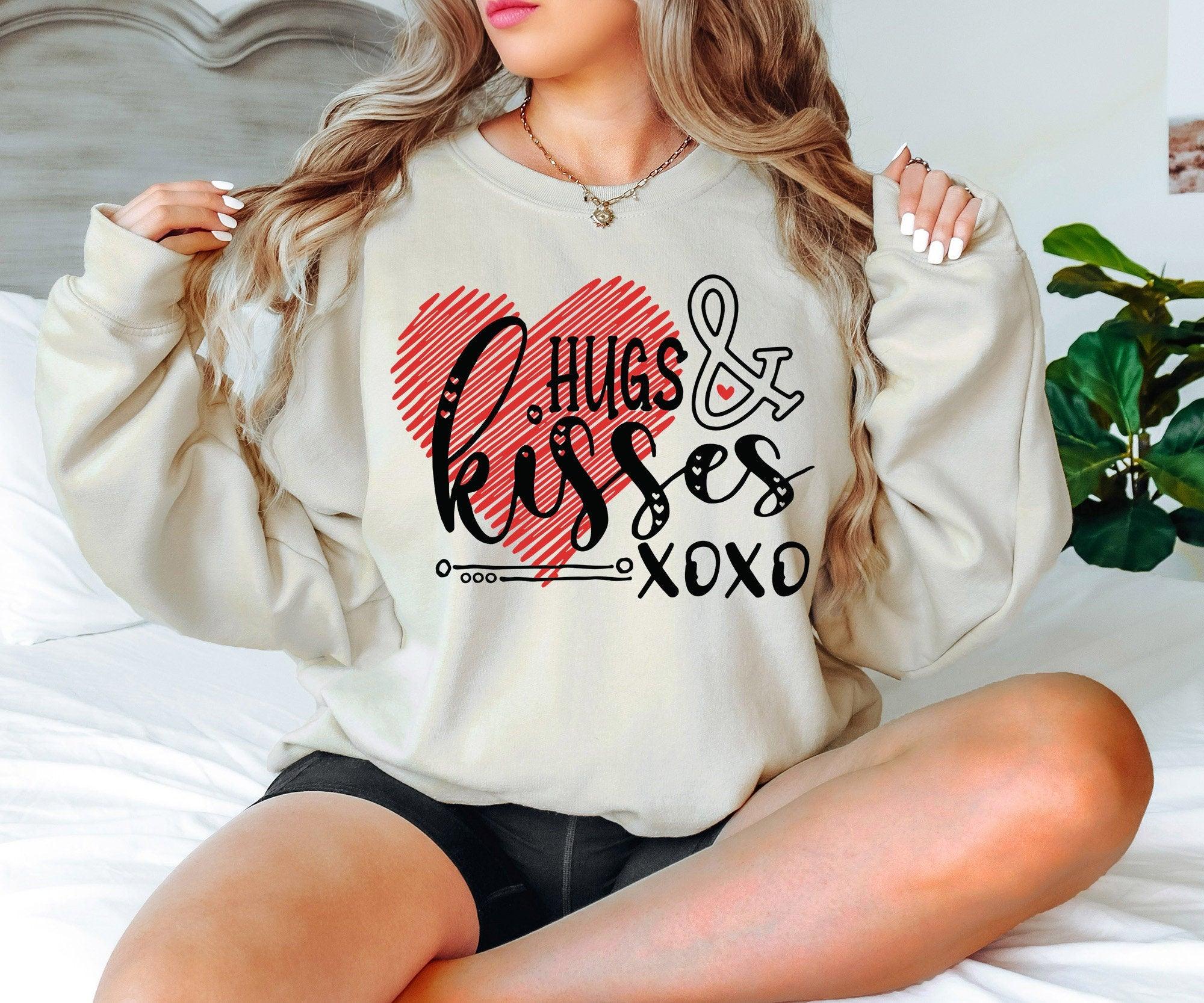 Hugs and Kisses Shirt, XOXO Shirt, Valentines Day Shirt for Women, Valentines Day Gift for Girlfriend, Couple Valentine Shirts, Gift for Her - Nesta Tees