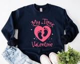 My Tiny Valentine Sweatshirt, Pregnancy Announcement Shirt, Pregnant Tee - Nesta Tees