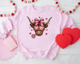 Happy Valentine's Day Cow Heart Sweatshirt - Nesta Tees